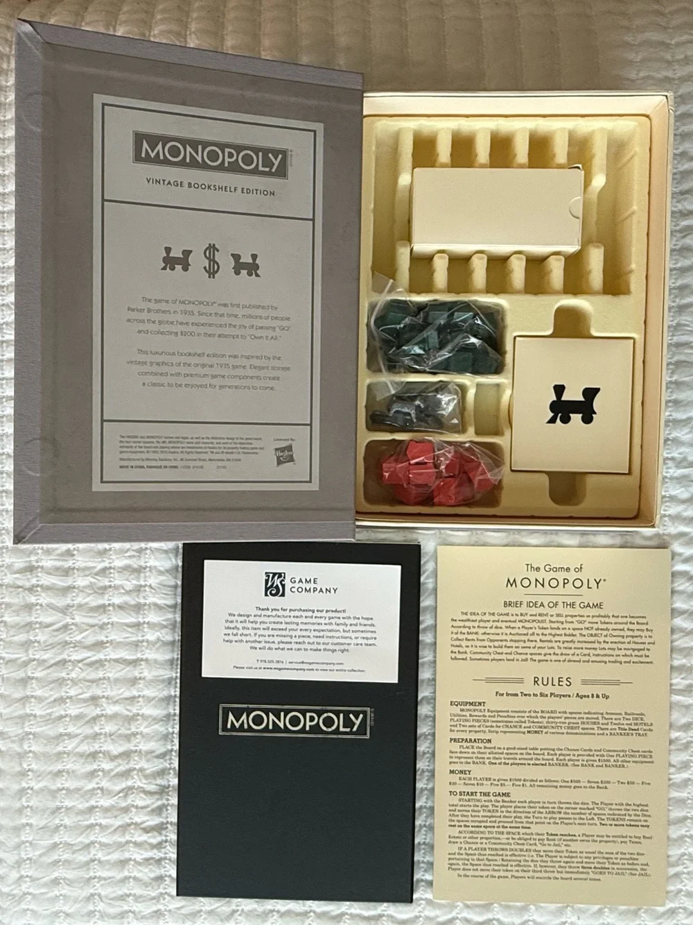 Monopoly Vintage Bookshelf Edition Board Game New Never Used